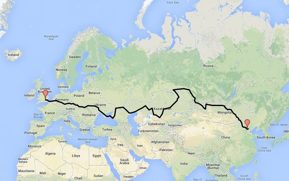 Initial Beijing Rally 2014 route plan from May 2014