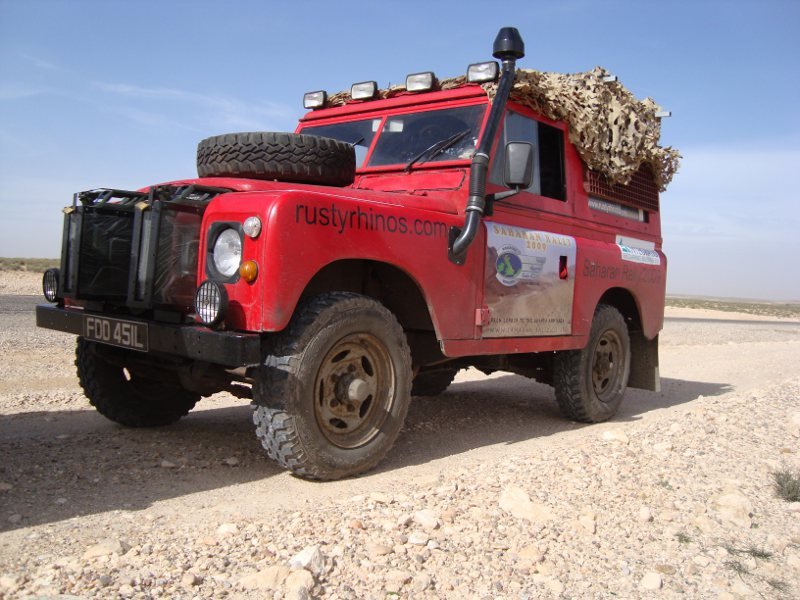 Red, our 1964 Land Rover Series 2A SWB, loaded up and ready for Morocco