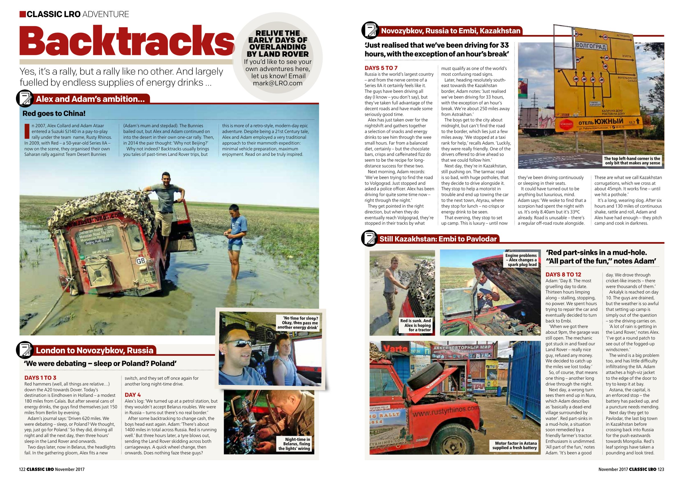 Classic Land Rover Owner, November 2017 — feature article, page 1