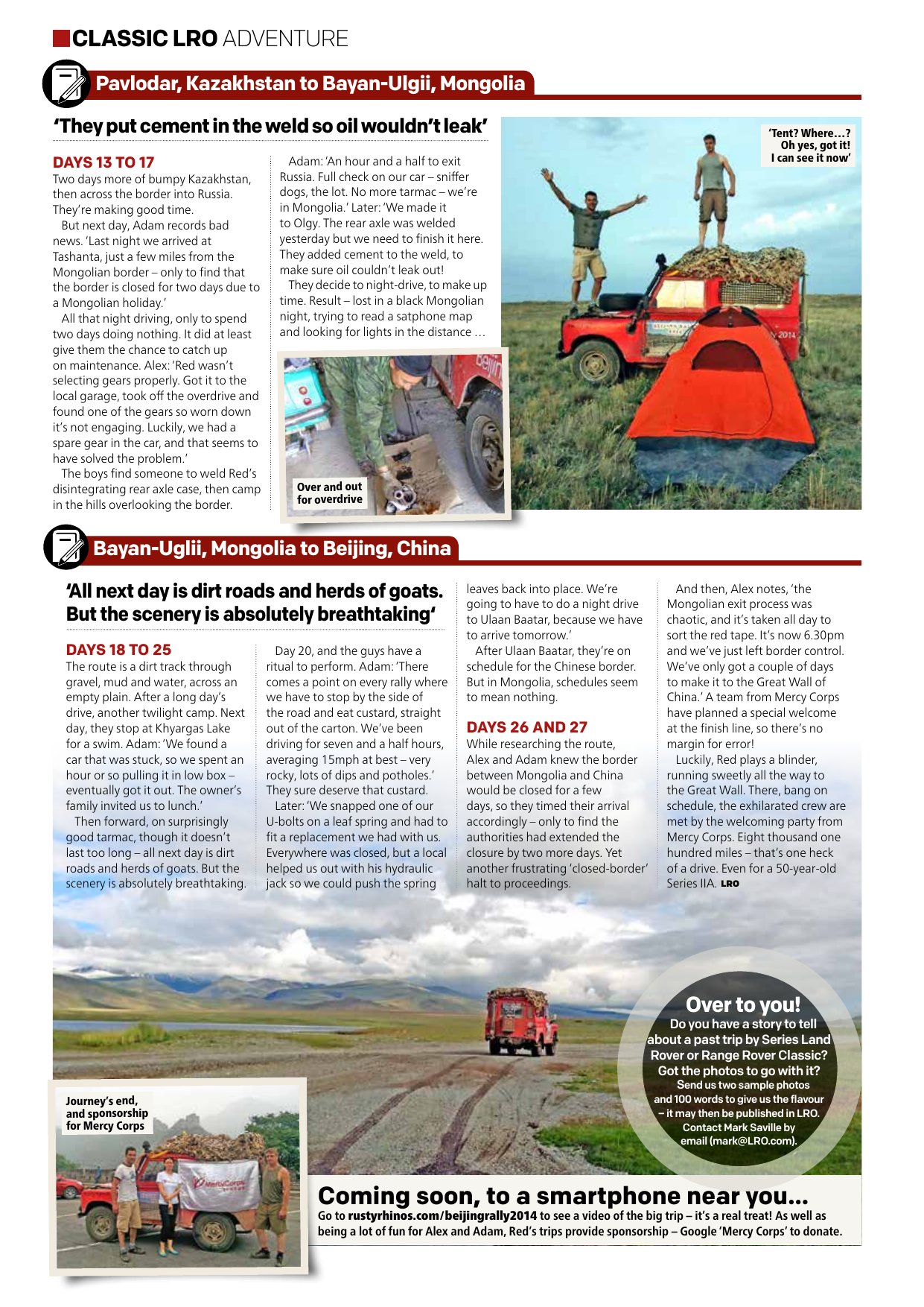 Classic Land Rover Owner, November 2017 — feature article, page 2