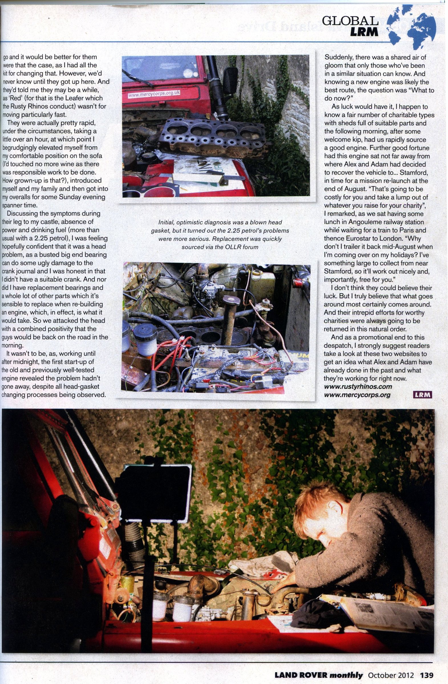 Land Rover Monthly, October 2012 — Surprise Visit, page 2