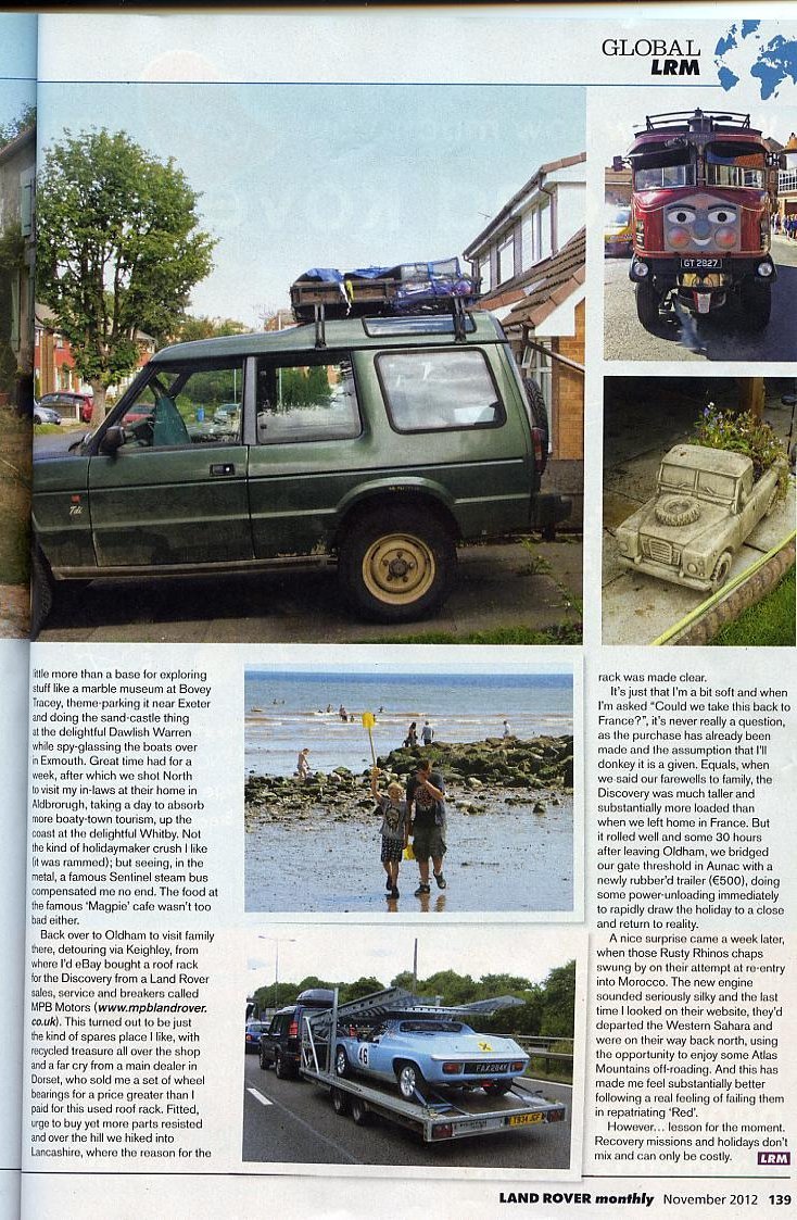 Land Rover Monthly, November 2012 — Holiday Expenses, page 2