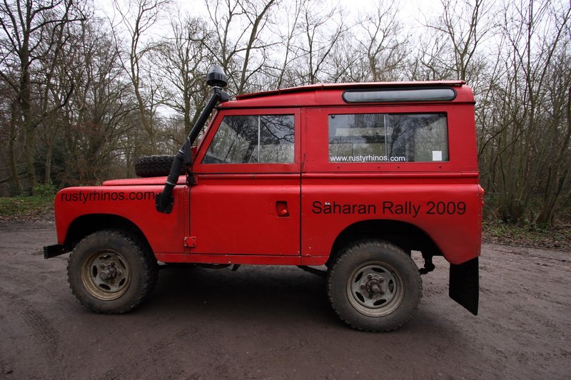 Team Rusty Rhinos with Red, the 1964 Land Rover