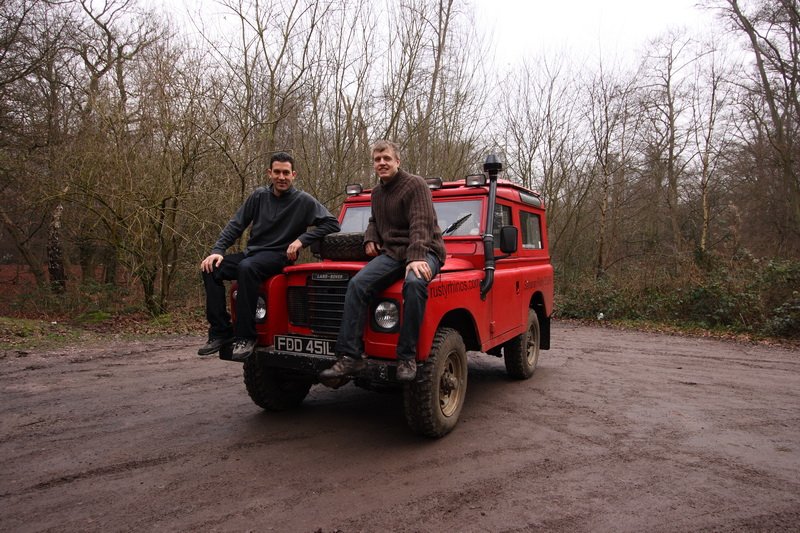 Team Rusty Rhinos with Red, the 1964 Land Rover