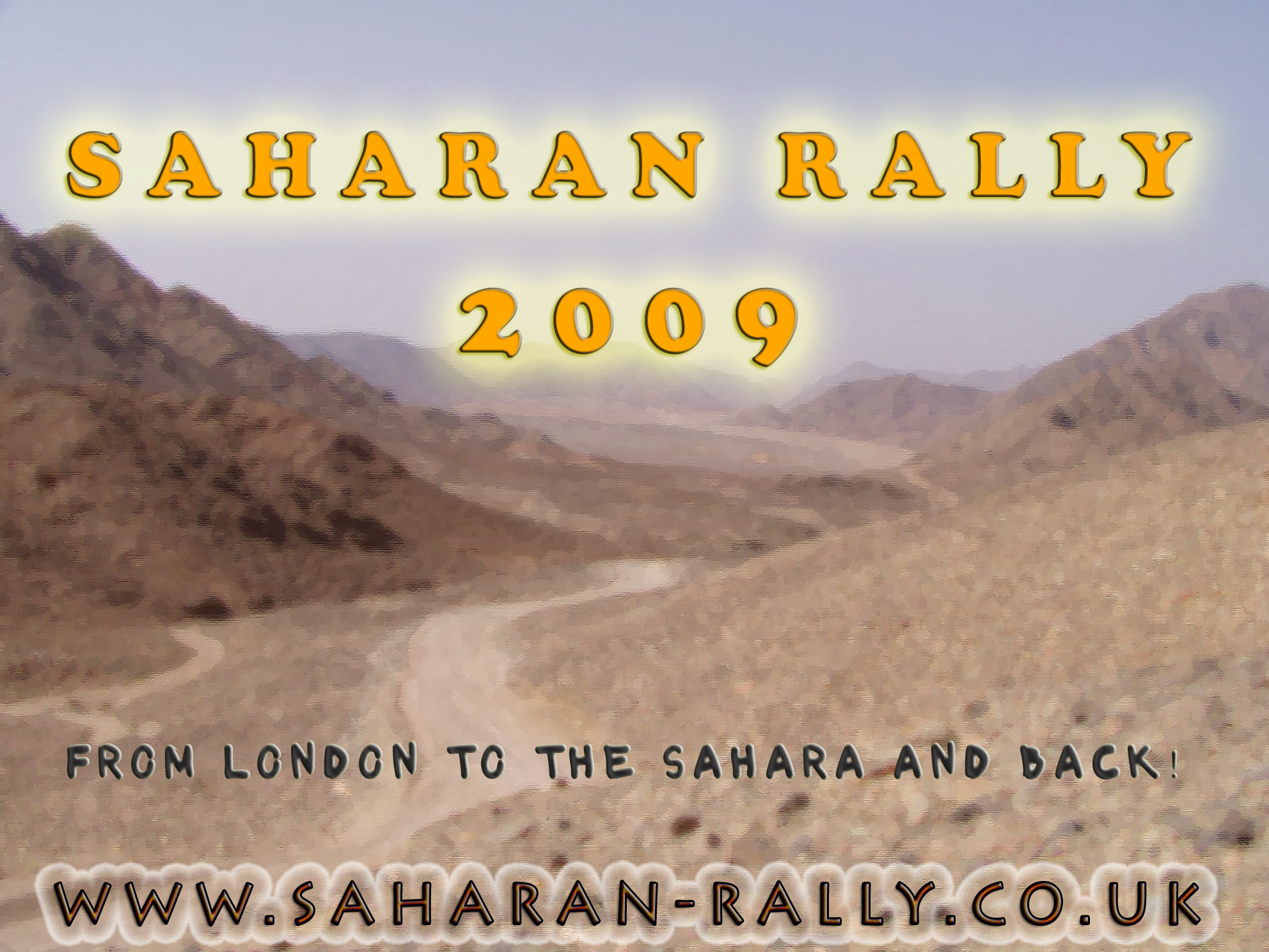 Saharan Rally 2009 car door poster artwork for Red the Land Rover